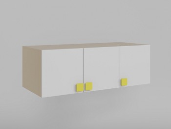 Антресоль на шкаф 3-х створчатый Клаксон без машинок (Белый/корпус Клен) в Ленске - lensk.mebel54.com | фото