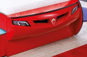 CARBED Кровать-машина Coupe с выдвижной кроватью Red 20.03.1306.00 в Ленске - lensk.mebel54.com | фото