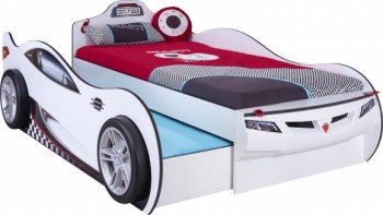 CARBED Кровать-машина Coupe с выдвижной кроватью White 20.03.1310.00 в Ленске - lensk.mebel54.com | фото