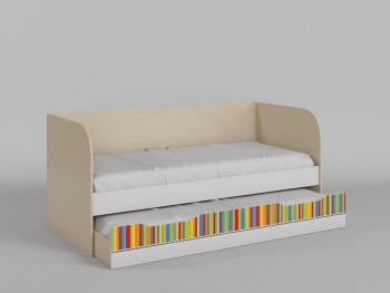 Диван-кровать Клаксон без машинок (Белый/корпус Клен) в Ленске - lensk.mebel54.com | фото