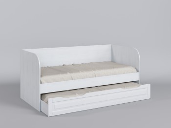 Диван-кровать Классика (Белый/корпус Выбеленное дерево) в Ленске - lensk.mebel54.com | фото