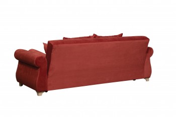 Диван-кровать "Порто" (микровелюр Гавайи бордо/италия/крем) в Ленске - lensk.mebel54.com | фото
