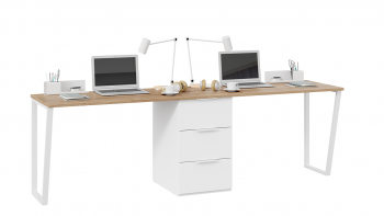 Комплект столов письменных с 1 тумбой универсальной «Порто» в Ленске - lensk.mebel54.com | фото