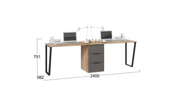 Комплект столов письменных с 1 тумбой универсальной «Порто» в Ленске - lensk.mebel54.com | фото