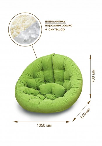 Кресло для отдыха "Форест" (велюр текстура лайм)/осн. в Ленске - lensk.mebel54.com | фото