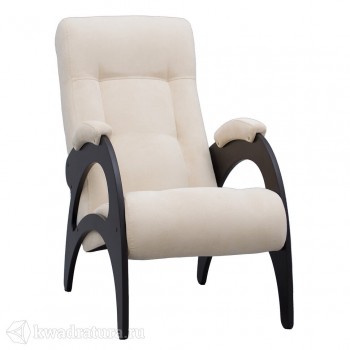 Кресло для отдыха Неаполь Модель 9 без лозы (Венге-эмаль/Ткань Ваниль Verona Vanilla) в Ленске - lensk.mebel54.com | фото