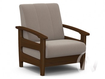 Кресло для отдыха Омега (орех лак/CATANIA COCOA) в Ленске - lensk.mebel54.com | фото