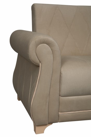 Кресло для отдыха "Порто" (велюр киви латте / микровельвет крем) в Ленске - lensk.mebel54.com | фото