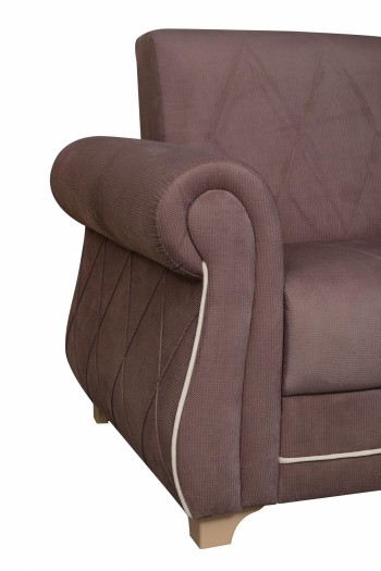 Кресло для отдыха "Порто" (велюр текстура лиловый / микровельвет крем)/осн. в Ленске - lensk.mebel54.com | фото