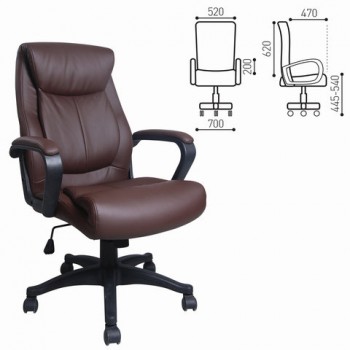 Кресло офисное BRABIX Enter EX-511 (коричневый) в Ленске - lensk.mebel54.com | фото