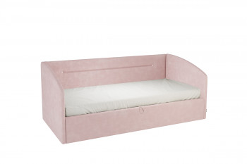 Кровать 0.9 Альба Софа (Нежно-розовый велюр) в Ленске - lensk.mebel54.com | фото