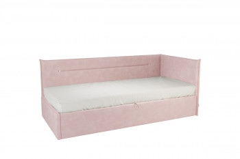 Кровать 0.9 Альба Тахта (Нежно-розовый велюр) в Ленске - lensk.mebel54.com | фото