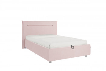 Кровать 1,2 Альба (Нежно-розовый велюр/под-мех) в Ленске - lensk.mebel54.com | фото