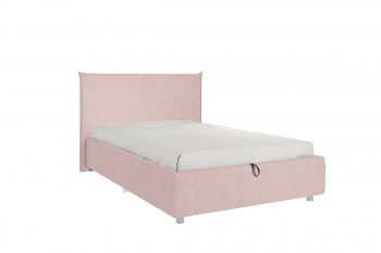 Кровать 1,2 Квест (Нежно-розовый велюр/под-мех) в Ленске - lensk.mebel54.com | фото