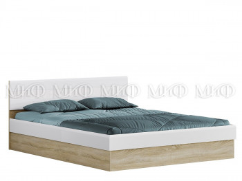 Кровать 1,4 спальня Фортуна (Дуб сонома/белый глянец) в Ленске - lensk.mebel54.com | фото