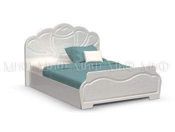 Кровать 1,4м Гармония (Белый/Белый глянец) в Ленске - lensk.mebel54.com | фото