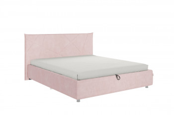 Кровать 1,6 Квест (Нежно-розовый велюр/под-мех) в Ленске - lensk.mebel54.com | фото