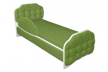 Кровать 160 Атлет 76 Зелёный (мягкий бортик) в Ленске - lensk.mebel54.com | фото