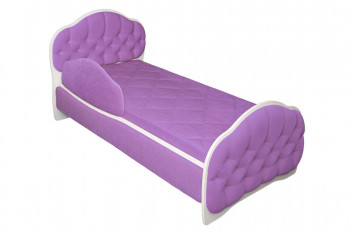 Кровать 160 Гармония 67 Светло-фиолетовый (мягкий бортик) в Ленске - lensk.mebel54.com | фото