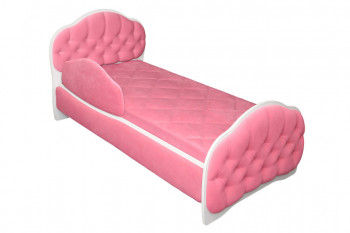 Кровать 160 Гармония 89 Розовый (мягкий бортик) в Ленске - lensk.mebel54.com | фото