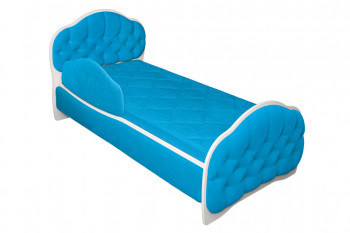 Кровать 170 Гармония 84 Ярко-голубой (мягкий бортик) в Ленске - lensk.mebel54.com | фото