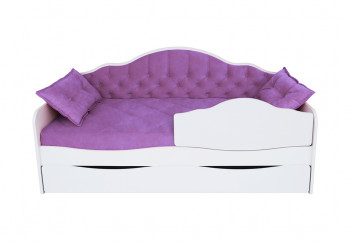 Кровать 170 серии Иллюзия Лайт 1 ящик 32 Фиолетовый (подушки) в Ленске - lensk.mebel54.com | фото