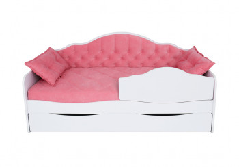 Кровать 170 серии Иллюзия Лайт 1 ящик 89 Розовый (подушки) в Ленске - lensk.mebel54.com | фото