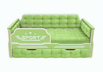 Кровать 170 серии Спорт 1 ящик 81 Фисташка (мягкие боковые накладки) в Ленске - lensk.mebel54.com | фото