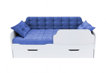Кровать 170 серии Спорт Лайт 1 ящик 85 Синий (подушки) в Ленске - lensk.mebel54.com | фото