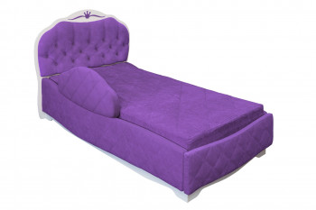 Кровать 190 Гармония Lux 32 Фиолетовый (мягкий бортик) в Ленске - lensk.mebel54.com | фото