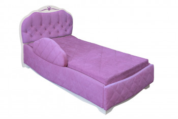 Кровать 190 Гармония Lux 67 Светло-фиолетовый (мягкий бортик) в Ленске - lensk.mebel54.com | фото