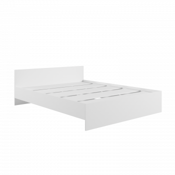 Кровать без ящ. М1600 Мадера Белый в Ленске - lensk.mebel54.com | фото
