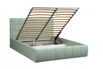 Кровать "Диана" ш. 1600 (Н=1010мм) (жаккард аква) в Ленске - lensk.mebel54.com | фото