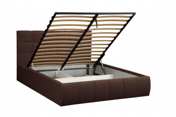 Кровать "Диана" ш. 1600 (Н=1010мм) (жаккард шоколад) в Ленске - lensk.mebel54.com | фото