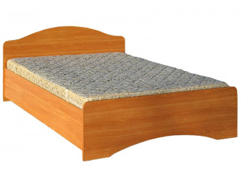 Кровать двойная 1600-1 без матраса (круглые спинки) Вишня Оксфорд в Ленске - lensk.mebel54.com | фото