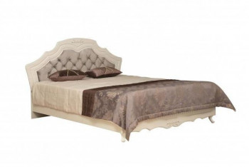 Кровать двойная "Кантри" (вудлайн кремовый/патина/ортопед/1820) в Ленске - lensk.mebel54.com | фото