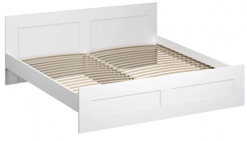 Кровать двухспальная Сириус 1800мм белый в Ленске - lensk.mebel54.com | фото
