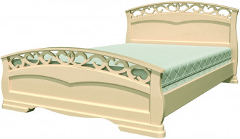 Кровать Грация-1 из массива сосны 1600*2000 Белый античный в Ленске - lensk.mebel54.com | фото