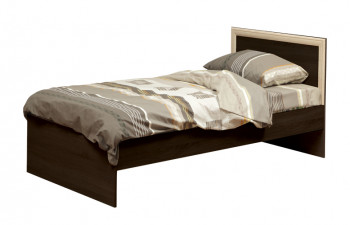 Кровать одинарная 21.55 (шир. 900) с настилом (венге/профиль дуб линдберг)/осн. в Ленске - lensk.mebel54.com | фото