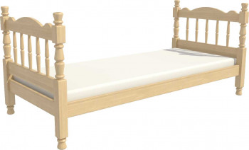 Кровать одинарная Аленка из массива сосны 800*1890 Сосна в Ленске - lensk.mebel54.com | фото
