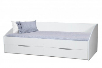 Кровать одинарная "Фея - 3" (симметричная) New/(белый / белый / ДВПО: белый) в Ленске - lensk.mebel54.com | фото