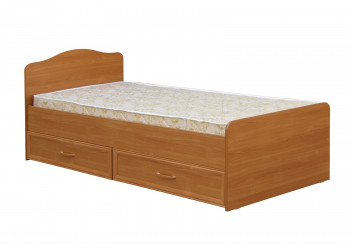 Кровать одинарная с ящиками 800-1 без матраса (круглые спинки) Вишня Оксфорд в Ленске - lensk.mebel54.com | фото