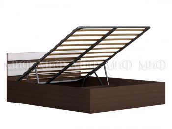 Кровать с подъемным механизмом Нэнси 1,4м (Венге/белый глянец) в Ленске - lensk.mebel54.com | фото