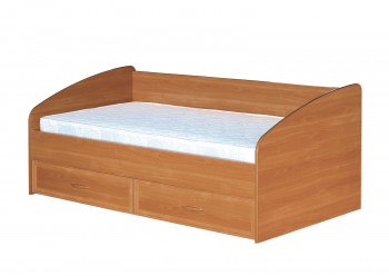 Кровать с ящиками с задней спинкой 900-1 без матраса Вишня Оксфорд в Ленске - lensk.mebel54.com | фото