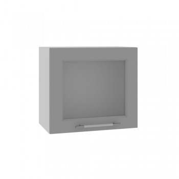 Квадро ВПГС 500 шкаф верхний горизонтальный со стеклом высокий (Нарцисс/корпус Серый) в Ленске - lensk.mebel54.com | фото