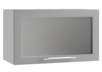 Лофт ПГС 600 шкаф верхний горизонтальный со стеклом Дуб майский в Ленске - lensk.mebel54.com | фото