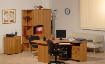 Мебель для персонала Рубин 42 Светлый миланский орех в Ленске - lensk.mebel54.com | фото