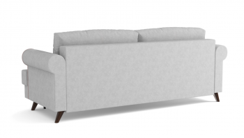 Оливер / диван - кровать 3-х местн. (еврокнижка) (велюр велутто серебряный 52 в Ленске - lensk.mebel54.com | фото