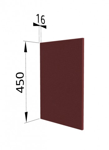 Панель торцевая (для шкафа горизонтального высокого) ВПГ Квадро (Красная кожа) в Ленске - lensk.mebel54.com | фото