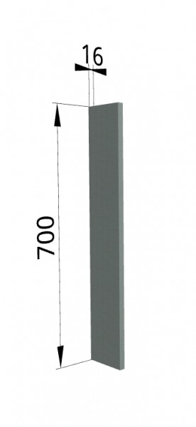 Панель торцевая ПТ 400 Квадро (для шкафа торцевого верхнего) Нарцисс в Ленске - lensk.mebel54.com | фото